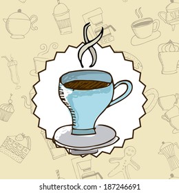 Bakery design over beige background, vector illustration