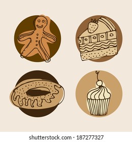 Bakery design over beige background, vector illustration