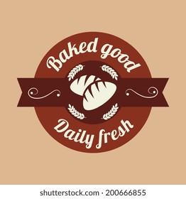 Bakery design over beige background, vector illustration