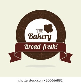 Bakery design over beige background, vector illustration