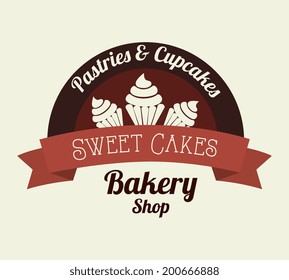 Bakery design over beige background, vector illustration Bakery design over beige background, vector illustration
