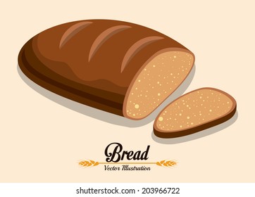Bakery design over beige background, vector illustration