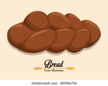 Bakery design over beige background, vector illustration