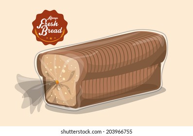 Bakery design over beige background, vector illustration