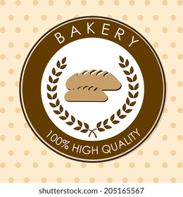 Bakery design over beige background, vector illustration