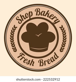 Bakery design over beige background, vector illustration