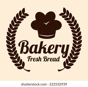 Bakery design over beige background, vector illustration