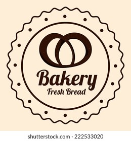 Bakery design over beige background, vector illustration