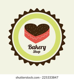 Bakery design over beige background, vector illustration