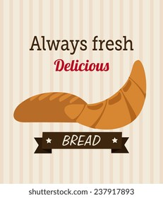 Bakery design over beige background, vector illustration.