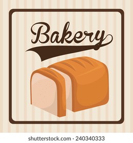 Bakery design over beige background, vector illustration.