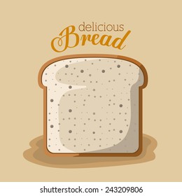 Bakery design over beige background, vector illustration.