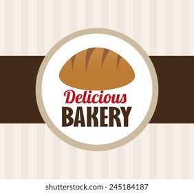 Bakery design over beige background, vector illustration.