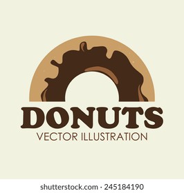 Bakery design over beige background, vector illustration.