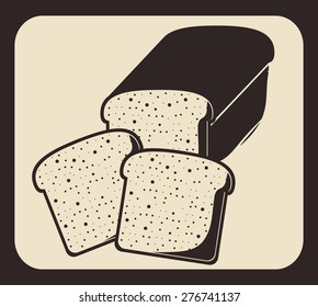 Bakery design over beige background, vector illustration