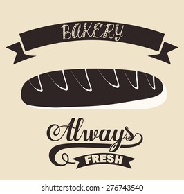 Bakery design over beige background, vector illustration