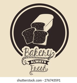 Bakery design over beige background, vector illustration