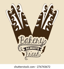 Bakery design over beige background, vector illustration