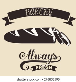 Bakery design over beige background, vector illustration
