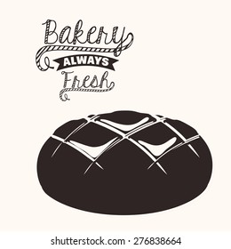 Bakery design over beige background, vector illustration