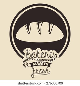 Bakery design over beige background, vector illustration