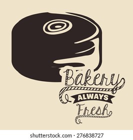 Bakery design over beige background, vector illustration