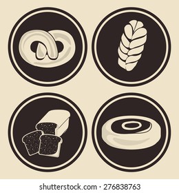 Bakery design over beige background, vector illustration
