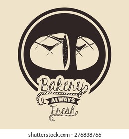 Bakery design over beige background, vector illustration