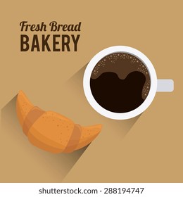 Bakery design over beige background, vector illustration.