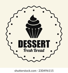 Bakery design over beige background,vector illustration