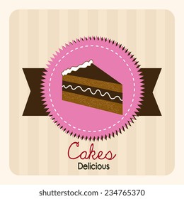 Bakery design over beige background,vector illustration