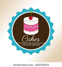 Bakery design over beige background,vector illustration