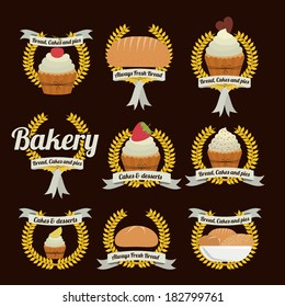 bakery design over    black background vector illustration  