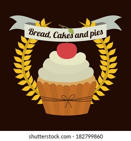 bakery design over   black background vector illustration  