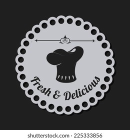 Bakery design over black background, vector illustration