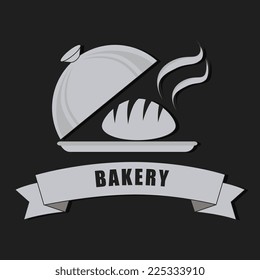Bakery design over black background, vector illustration