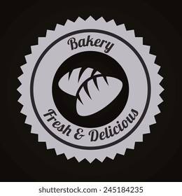Bakery design over black background, vector illustration.