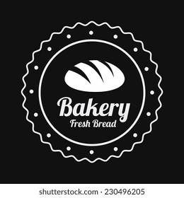 Bakery design over black background,vector illustration