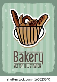 bakery design over blue background vector illustration  
