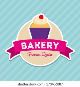 bakery design over  blue background vector illustration  