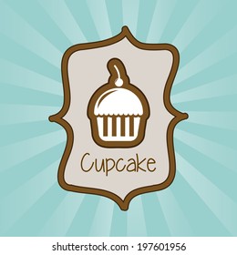 Bakery design over blue background, vector illustration