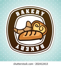bakery design over  blue background vector illustration