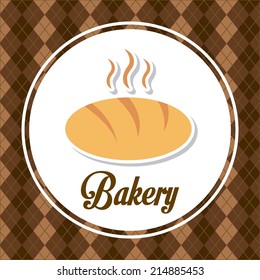 bakery design over  bronce background vector illustration