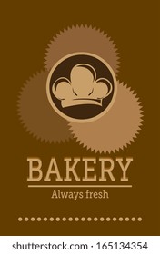 bakery design over  brown background vector illustration  
