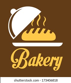 bakery design over brown background vector illustration  