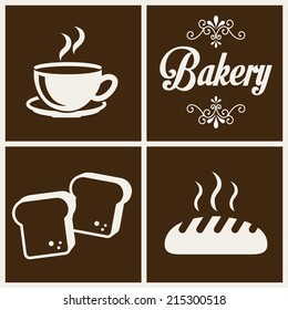 bakery design over brown  background vector illustration