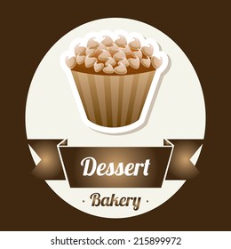 bakery design over brown background vector illustration