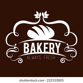 Bakery design over brown background, vector illustration