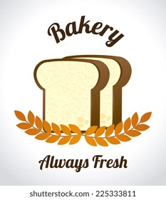 Bakery design over brown background, vector illustration
