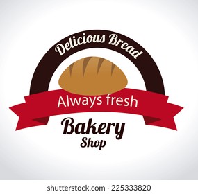 Bakery design over brown background, vector illustration